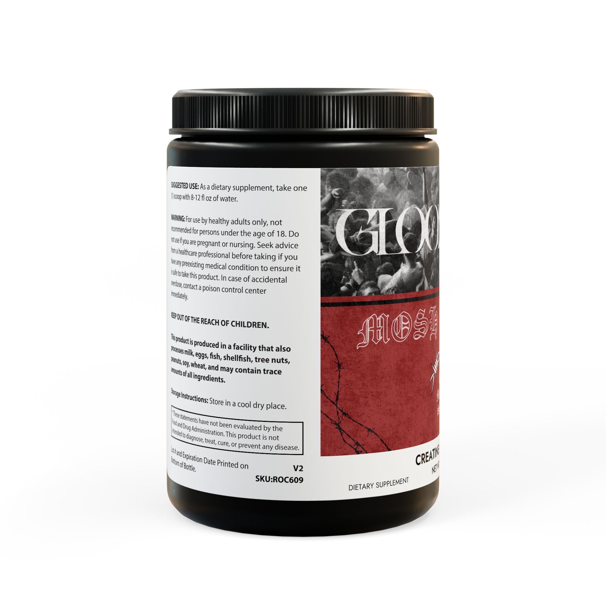MOSH POWDER Creatine Monohydrate Supplement (300g, 10.58oz)