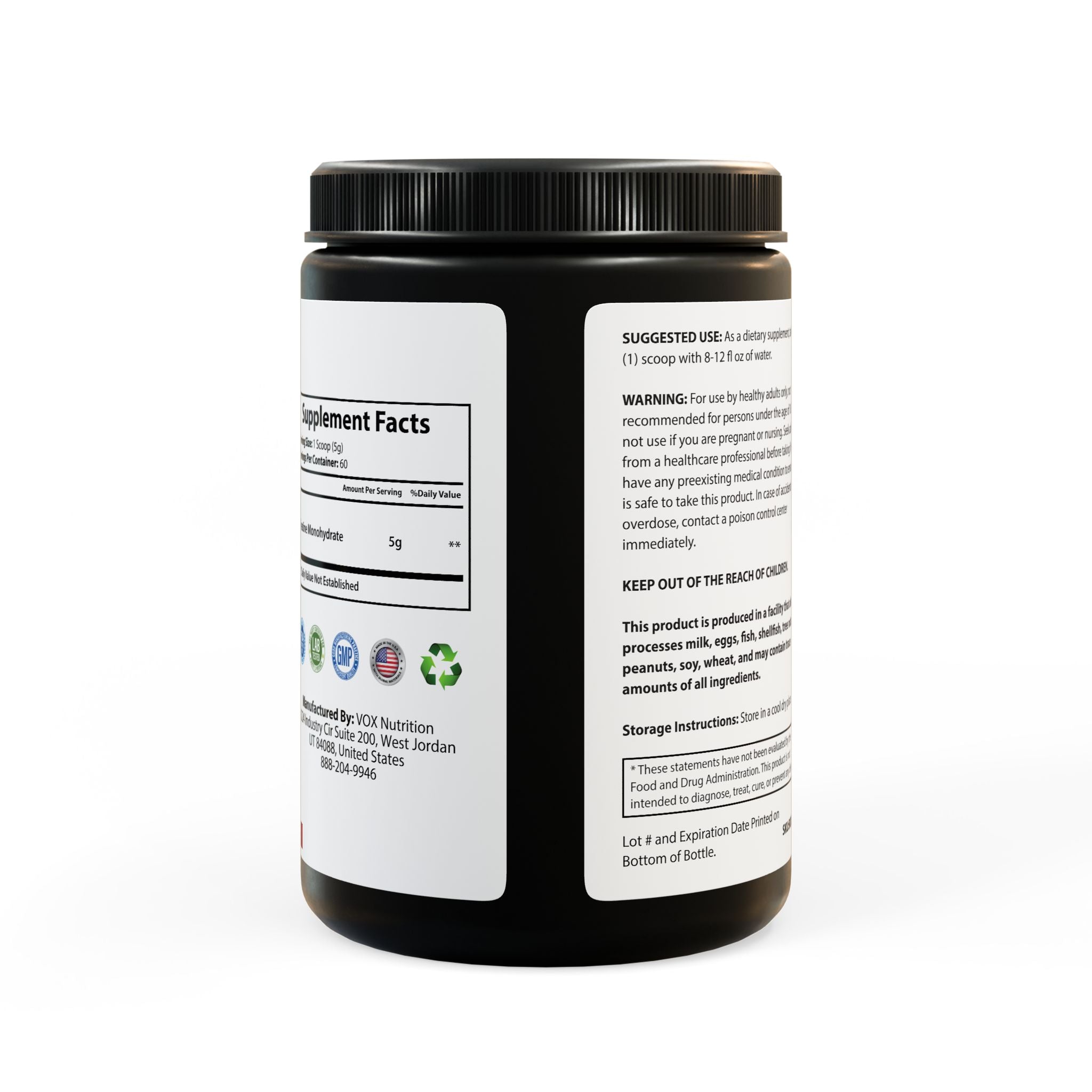 MOSH POWDER Creatine Monohydrate Supplement (300g, 10.58oz)